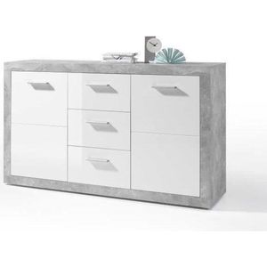 Emob - Dressoir - Wit - 147x37x89 cm