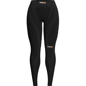 Knapman Ladies Zoned Compression Long Pants 45% Zwart | Compressiebroek lang (Legging) voor Dames | Maat S