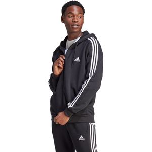 adidas Sportswear Essentials Fleece 3-Stripes Ritshoodie - Heren - Zwart- 2XS