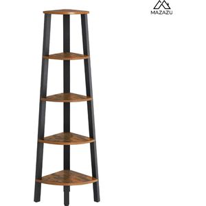 MIRA Home - Hoekkast - Kast - Boekenkast - Wandrek - Vintage - 34x34x159
