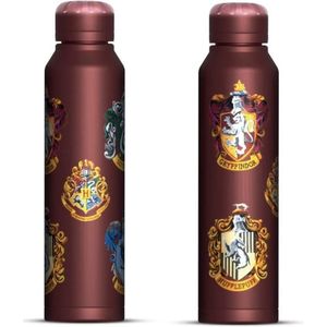 Harry Potter (Colourful Crest) Slim Metal Drinks Bottle