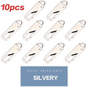 Ritstrekkerset 10 Stuks - Ritstrekkers - Ritsreparatieset - Rits reparatie - Rits Trekker Set - Vervangende Rits - Rits Trekker Kit - 10 Stuks - Zilver