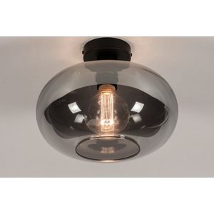 Lumidora Plafondlamp 31002 - E27 - Zwart - Grijs - Metaal - 30 cm