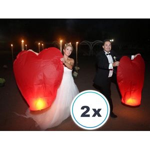 2x Luxe Hartvormige Wensballonnen XL