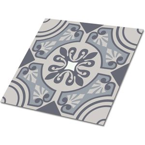 Tulup PVC Tegels - Arabische Abstractie Vinyl Tegels - 30 cm x 30 cm - Grijs Wand PVC Tegels - 9 stuks - Zelfklevende Vinyltegels - Mozaïek Plaktegels - Vinyl Tegels Zelfklevend - Plaktegels keuken en Badkamer