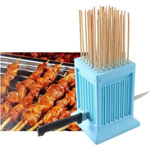 Grillspiesen Dobbelstenen Vlees Groenten | Grill Stringer 49 Pannen Shish Kebab Maker Gereedschap - Blauw