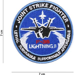 Embleem stof Joint strike fighter klein