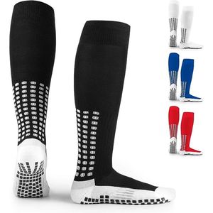 LUX Antislip sportsokken - Geschikt als voetbalsokken, hockeysokken, hardloopsokken en basketbalsokken - Gripsokken - One size - Voetbal en Pilates grip sokken - Zwart