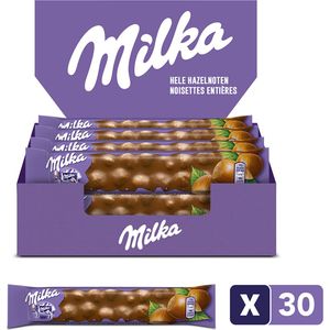 Milka Chocolade Reep Hele Noten 30 stuks