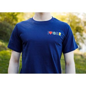 I love Tractors & Bier - T-shirt blauw XXL