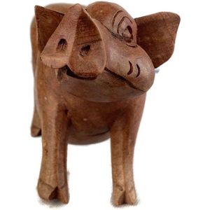 hand carved pig / wood carving Bali / wood carving ideas / wood carving animals