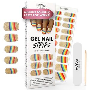 Semi-geharde UV-gelstrips - manicure in salonkwaliteit - 20 stuks