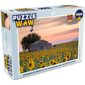 Puzzel Frankrijk - Zonnebloemveld - Boerderij - Legpuzzel - Puzzel 1000 stukjes volwassenen
