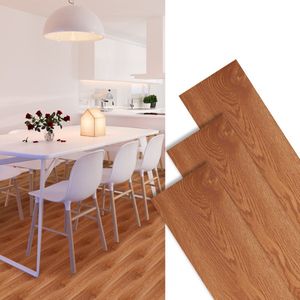 PVC-vloerbedekking- PVC vloeren - vinylvloer- Vinyl vloeren- Natuurlijk - 91,5 x 15,2 cm x 1.5 mm - dikte 1.5 mm - 28 tegels-Klassiek Warm Eiken