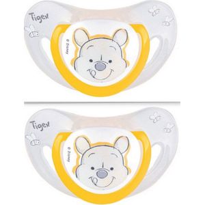 Tigex fopspen, 2 stuks, Disney baby- Winnie de Poeh- geel - 18-36 maanden