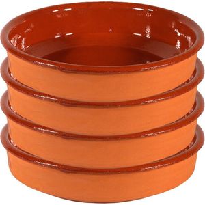 Gerimport Tapas bakjes/schaaltjes - 18x - Sevilla - mini - 14 cm - aardewerk - oranje