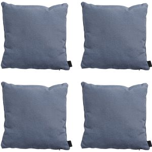 Madison - Sierkussen Panama safier blue - Ca. 60x60 cm - Set van 4