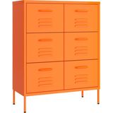 vidaXL - Ladekast - 80x35x101,5 - cm - staal - oranje