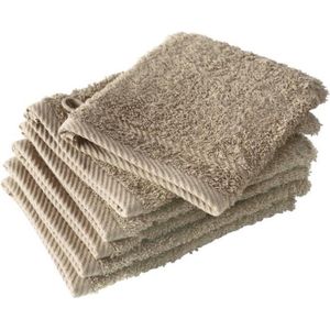 De Witte Lietaer Washandjes, Helene Humus - 15 x 21 cm - 6 stuks - Katoen