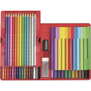 Faber-Castell kleurpotloden + stiften - cadeauset 53-delig - metalen box - FC-155515