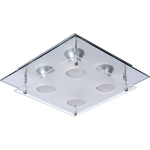 Lucide READY-LED - Plafonnière - LED - GU10 - 4x3W 3000K - Chroom