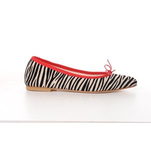 Maury dames ballerine Cleo zebra beige zwart
