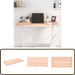vidaXL Tafelblad - Massief Eikenhout - 100x50x4 cm Tafelblad - Eikenhouten Tafelblad - Massief Eikenhout - Tafeltje - Eetkamertafel
