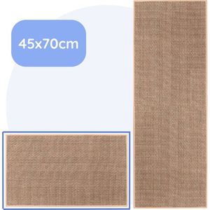 Keukenloper - Tapijt - 45 x 70 cm - Beige - Keukenmat - Anti Slip - Beschermend - Stevig - Wasbaar