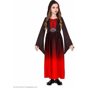 WIDMANN - Rood en zwart vampier gravin kostuum voor kinderen - 140 (8-10 jaar)