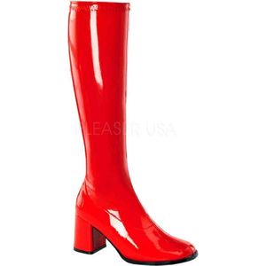 Pleaser Shoes - Vrouwen Go-Go Laarzen - Rood Vrouw - Rood - Maat 35-36 - Carnavalskleding - Verkleedkleding