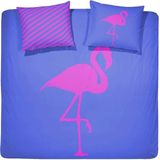 Damai (BFF) Best Flamingo Forever - Dekbedovertrek - 200 x 200/220 - Tweepersoons - Electric Blue