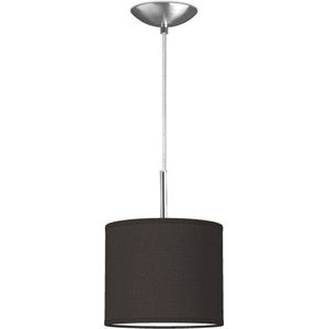 Home Sweet Home hanglamp Bling - verlichtingspendel Tube Deluxe inclusief lampenkap - lampenkap 20/20/17cm - pendel lengte 100 cm - geschikt voor E27 LED lamp - zwart