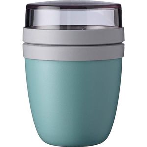 Mini lunchpot Ellipse, 300 ml, praktische mueslibeker, yoghurtbeker, beker voor onderweg. Geschikt voor vriezer, magnetron en vaatwasser, Nordic Green