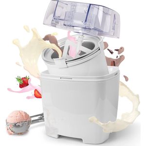 Ijsmachine - 540 W - 1,5 L Kom - Maak in Slechts 30 Minuten Zelfgemaakte Desserts als Italiaans IJs | Sorbet | Yoghurtijs | Maak Thuis in Uw Eigen Keuken Heerlijk Roomijs Schepijs