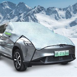 Grote autovoorruit sneeuwhoes, zonwering UV-beschermingshoes, gewatteerde katoenen aluminium isolatielaag auto-vorsthoes past op de meeste auto's met extra ijskrabber