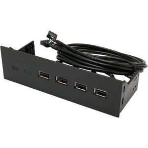 Multifunctioneel 4 Poorten USB2.0 Hub Voorpaneel voor 525 Inch PC-computerkast Floppy Disk Bay