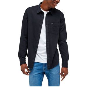 Lee Button Down Overhemd Met Lange Mouwen Zwart S Man