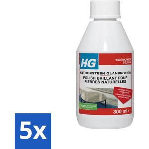 HG - Natuursteen Glans Polish - Kleur & Structuur Verdiepend - 300 ml - Bulkverpakking - 5 stuks