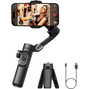 Purevolt. 3-Assige Selfiestick - Statief - Handheld - Gimbal Stabilisator - Geschikt voor Apple & Android - Anti-Shake - Telefoonstabilisator - Face Tracking - Opvouwbare Houder Selfie-Statief - Handheld Gimbal - TikTok - Vlog