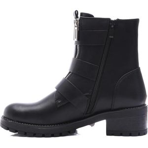 SmileFavorites® Biker boots - Zwart - Imitatieleer - Maat 40