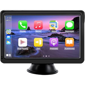 Travli Carplay Scherm - Apple Carplay - Touchscreen - Draadloos - 7Inch - Met Camera