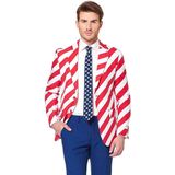 OppoSuits United Stripes - Mannen Zomer Kostuum - Gekleurd - Feest - Maat 50