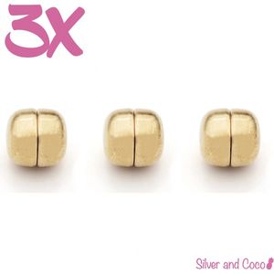 SilverAndCoco® - Hijab Magneten | Magneet voor Hoofddoek - Goud (3 stuks) + opberg tasje