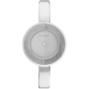 Calvin Klein CK25200022 Dames Horloge - Mineraalglas - Roestvrijstaal - Zilver - 32 mm breed - 3.2 cm lang - Quartz - Druksluiting - 3 ATM (spatwater)