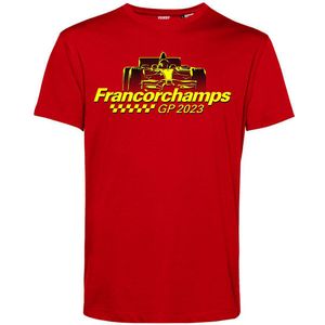 T-shirt GP Francorchamps 2023 | Formule 1 fan | Max Verstappen / Red Bull racing supporter | Rood | maat 3XL