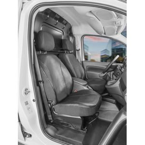 Autostoelhoes Transporter Fit Kunstleer antraciet geschikt voor Mercedes-Benz Citan W415, 2 Enkele zetele front