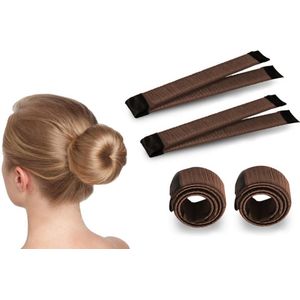 Magic Bun Maker | Set - 2 stuks  | Bruin | Maak De Perfecte Knot | Fashion Favorite - DisQounts