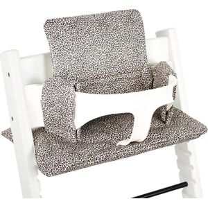 Stoelverkleiner TrippTrapp - Geschikt voor Stokke Tripp Trapp Kussenset - Kinderstoel Verkleiner - Perfecte Pasvorm - Geplastificeerd en Snel Schoon - Zand luipaard