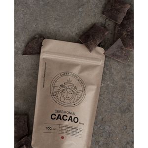 Super Food Ceremony - CEREMONIAL GRADE CACAO - Rechtstreeks van Kichwa stammen - ECUADOR - Ceremoniële cacao 100g - Arriba Nacional - ritual cocoa massa - Medicinal paste