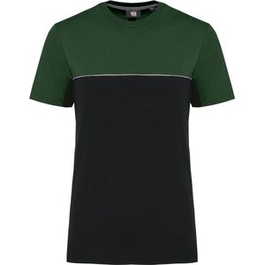T-shirt Unisex M WK. Designed To Work Ronde hals Korte mouw Black / Forest Green 60% Katoen, 40% Polyester
